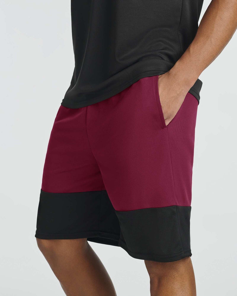 REALESSENTIALS Real Essentials 5 Pack: Menâ€™s 9" Mesh Shorts â€“ Athletic Gym, Workout, Basketball, Running, Casual Lounge Activewear Pockets, Set 12, S - Image 5